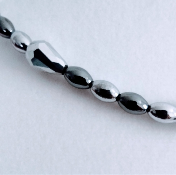 Ladies Handmade Silver/Hematite Necklace - Picture 3 of 4